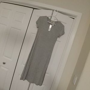 Grey midi bodycon tshirt dress NWT